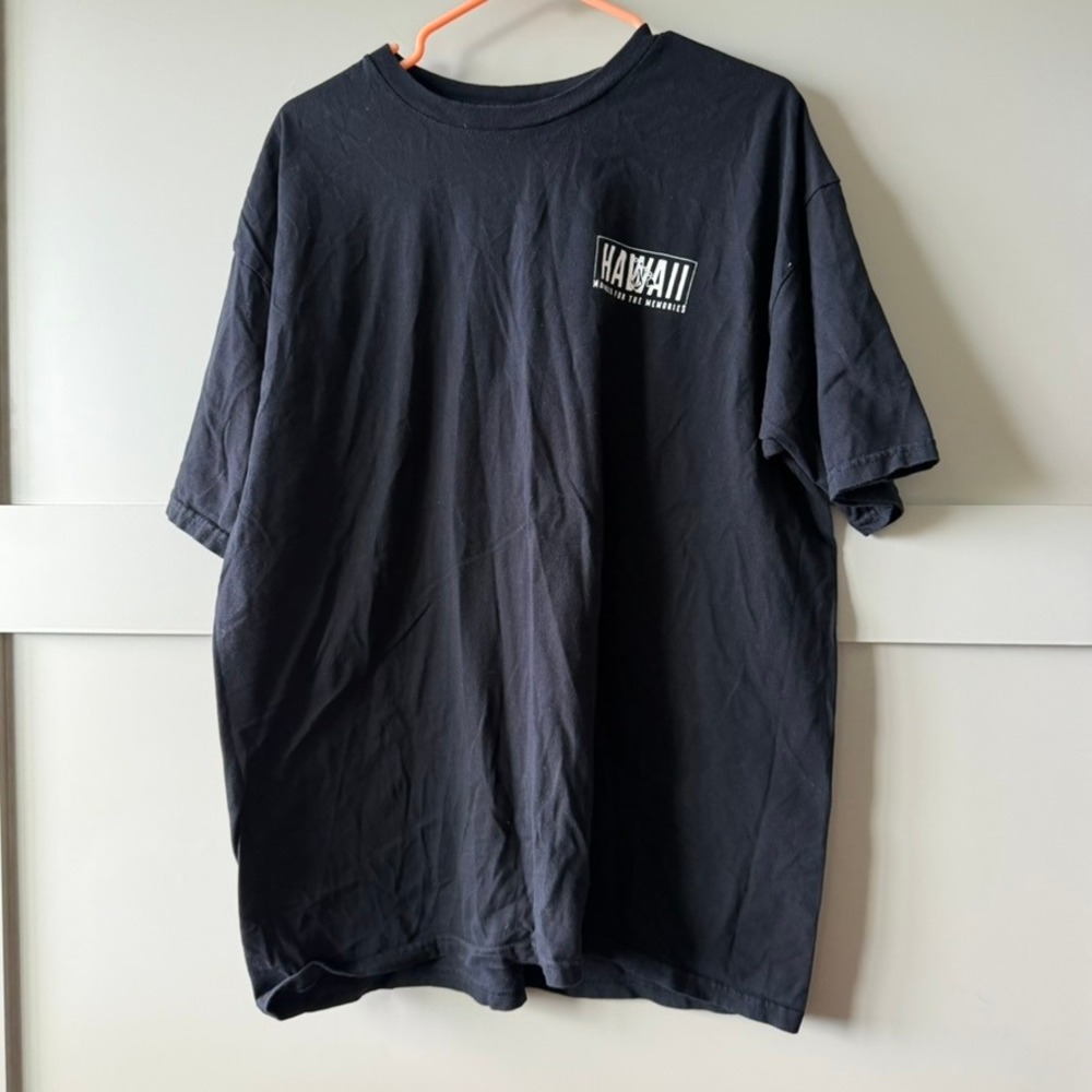 Volcom Graphic T-Shirt Mens XL Black Hawaii Mahalo For The Memories Surf Tee